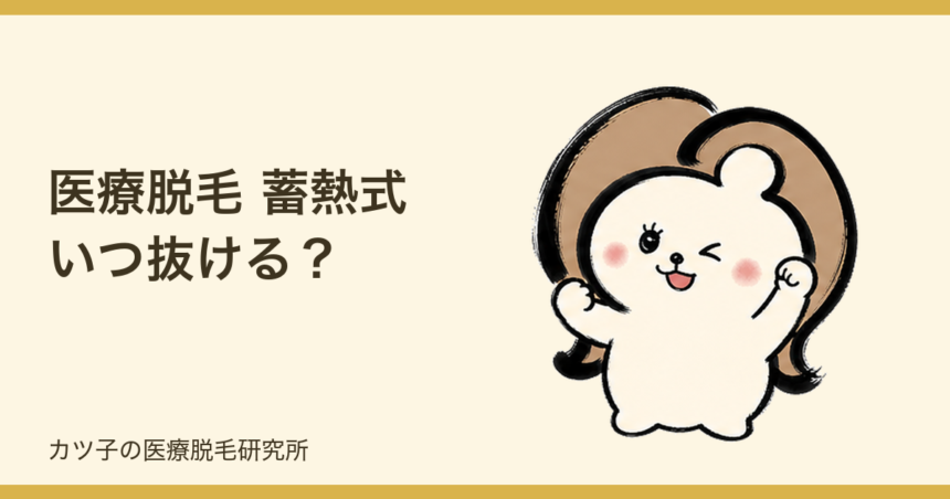 医療脱毛 蓄熱式 いつ抜ける？ゆっくり変化する理由と抜けない時の見方