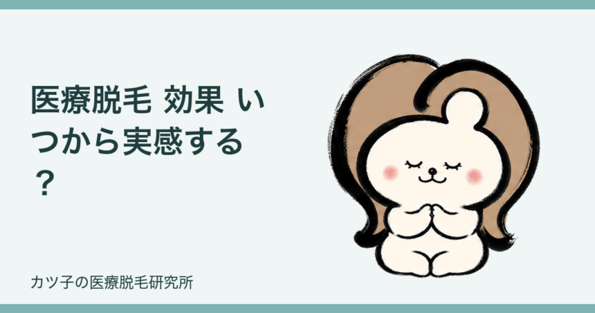 医療脱毛 効果 いつから実感する？回数別の変化と焦らないための目安