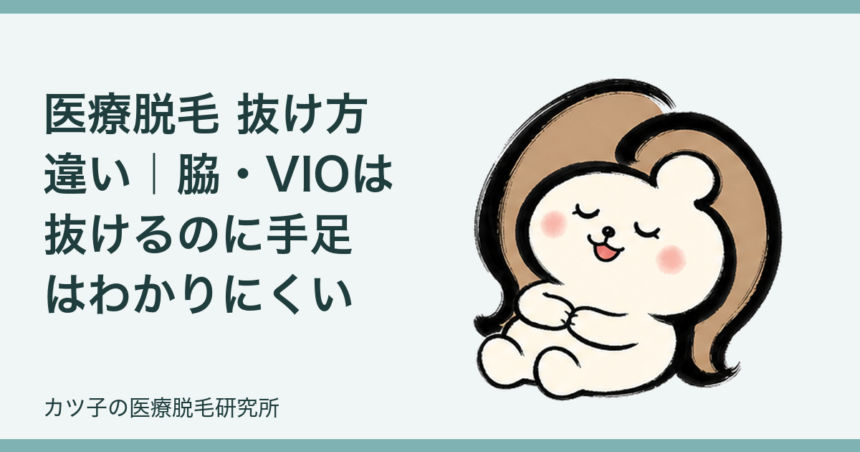 医療脱毛 抜け方 違い｜脇・VIOは抜けるのに手足はわかりにくい理由