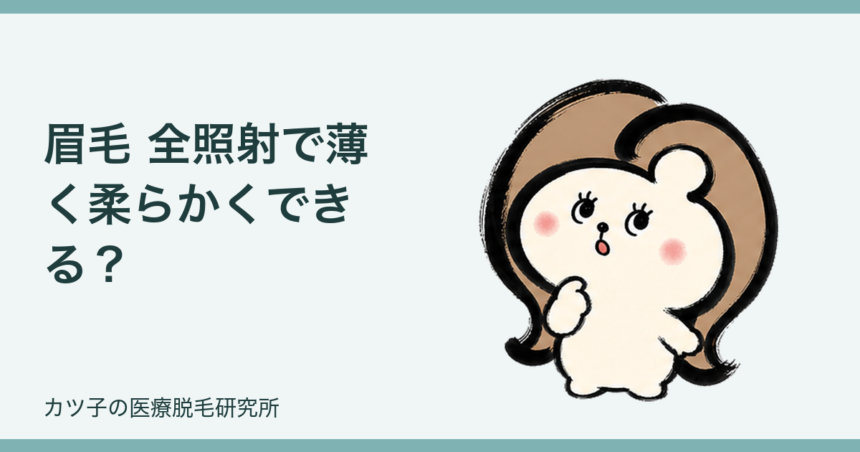 眉毛 全照射で薄く柔らかくできる？VIOのような減毛を勧めない理由