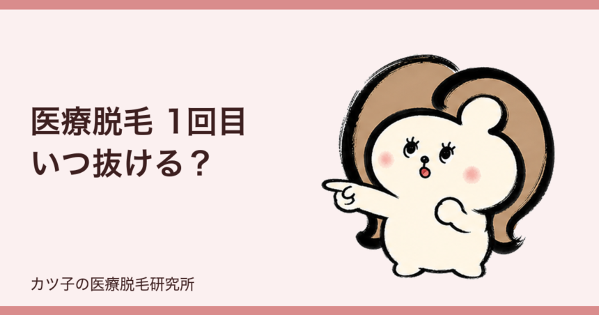 医療脱毛 1回目 いつ抜ける？抜け始めの目安と抜けないときの対処法
